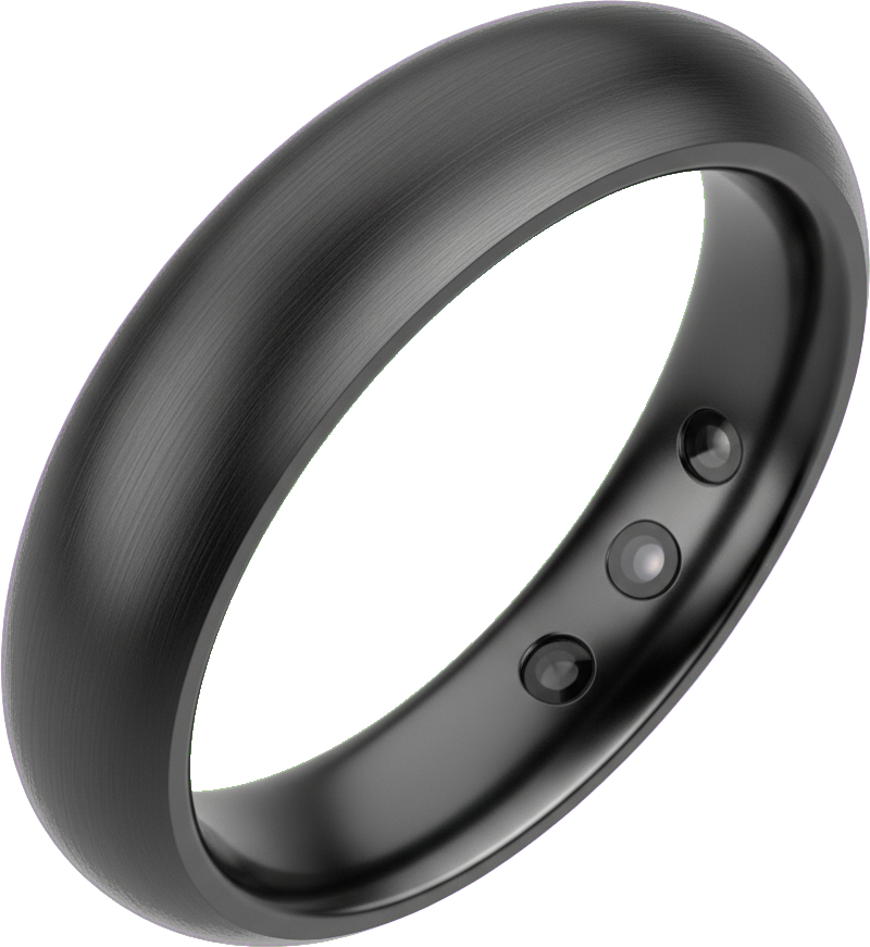 Close-up of the ring, showing the sensors on the inside